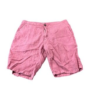 Luca Faloni Pink Pure Linen Men's Chino Short Luxury Size 36